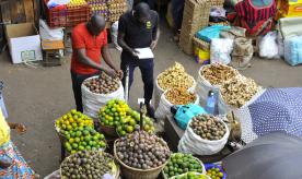 Fruits being sold at the Nakasero market